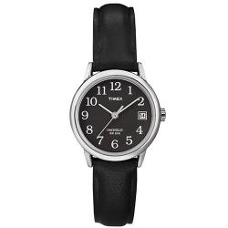  TIMEX T2N525 WOMEN’S EASY READER BLACK DIAL SMALL BLACK LEATHER WATCH