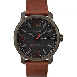TIMEX T2R640 MEN’S CLASSIC MOD44 BROWN LEATHER DRESS WATCH