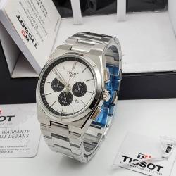 TISSOT EXCLUSIVE SILVER CHAIN DESIGNER WRIST WATCH WITH DATE (SAWW) - DELUXE.COM.NG