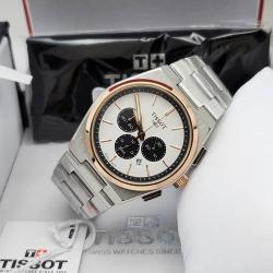 TISSOT EXCLUSIVE SILVER CHAIN DESIGNER WRIST WATCH WITH TOUCH OF GOLD (SAWW)  - DELUXE.COM.NG