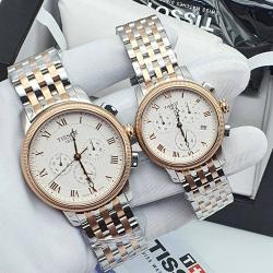 TISSOT EXCLUSIVE DESIGNER WRISTWATCH WITH SILVER | GOLD CHAIN (SAWW)  - DELUXE.COM.NG