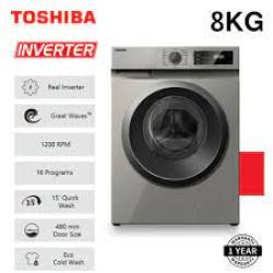 TOSHIBA WASHING MACHINE 8KG FL SILVER TW-BJ90S2GH (SK) -deluxe.com.ng