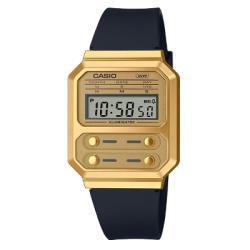 CASIO A100WEFG-9ADF UNISEX DIGITAL GOLD STAINLESS STEEL RETRO WATCH - deluxe.com.ng