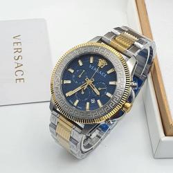 VERSACE EXCLUSIVE DESIGNERS WRISTWATCH WITH SILVER AND TOUCH OF GOLD CHAIN WITH GREY SCREEN (GAWA) - DELUXE.COM.NG