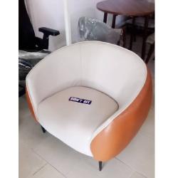 QUALITY DESIGNED 5 SEATERS CHAIR - ORANGE &  WHITE COLOR (FICO) - deluxe.com.ng