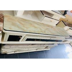 QUALITY DESIGNED WHITE & BROWN MARBLE TOP DECODER  - AVAILABLE (SATEC) 