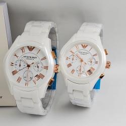 WHITE AND GOLD EMPORIO ARMANI CHAIN WRISTWATCH (SAWW) - DELUXE.COM.NG