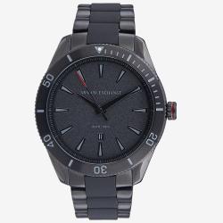 ARMANI EXCHANGE AX1826 MEN’S ENZO ANALOG BLACK CASE, BRACELET WATCH - deluxe.com.ng