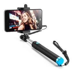Anker Wired Selfie Stick |A83830A3| - Black & Blue - deluxe.com.ng