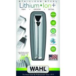 WAHL Lithium Ion Stainless Steel Trimmer, 3pin - 09818-127 - deluxe.com.ng