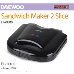 Daewoo Sandwich Maker 2 Slice Di-8089