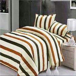 Deluxe Cream Long Stripe Bedsheet - deluxe.com.ng