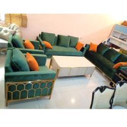 QUALITY DESIGNED GREN 7 SEATERS SOFA CHAIRS (WITHOUT TABLE & STOOLS)-AVAILABLE (SETIN) - deluxe.com.ng