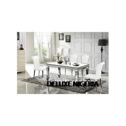 Marble White Bulin Dining Set Furniture + 6 Dinning Chairs