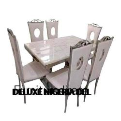 Marble Tital Dining Set Furniture + 6 Dinning Chairs 