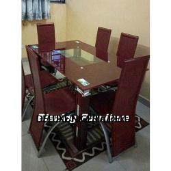 Executive Marble Dinning With 6 Chairs 
