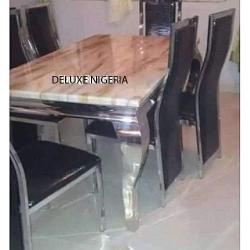Marble Dinning With 6 Chairs 