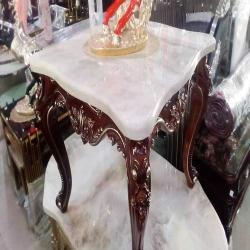 QUALITY DESIGNED WHITE MARBLE TOP & ANIMAL LEG CENTER TABLE - AVAILABLE (CHIN) 