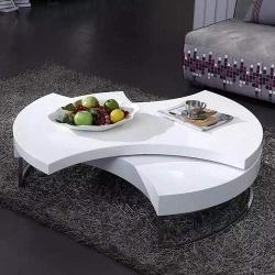 QUALITY DESIGNED WHITE CENTER TABLE -AVAILABLE (ZIDFU) 
