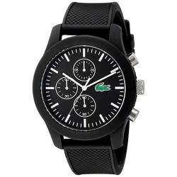 LACOSTE 2010821 MEN'S CHRONOGRAPH ANALOG BLACK SILICONE WATCH