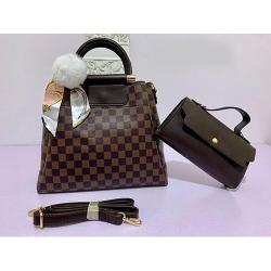 FASHION WOMEN 2 PIECE HAND BAG AND SHOULDER LOCK HAND BAG- deluxe.com.ng