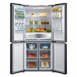 Midea HQ-627WEN Side-By-Side Refrigerator 482Lts|R600 Gas|Black Glass -deluxe.com.ng 