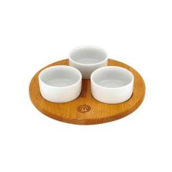 Master Chef Serving Board With Bowl, Beige (N) - deluxe.com.ng
