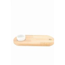 Master Chef Serving Board With Bowl, Beige (N) - deluxe.com.ng