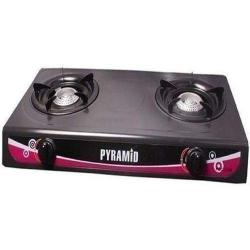 Pyramid| DOUBLE BURNER AUTO IGNITION TABLE TOP GAS COOKER-deluxe.com.ng