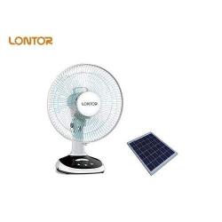 Lontor Rechargeable Table Fan With 20watts Solar Panel (N) - deluxe.com.ng