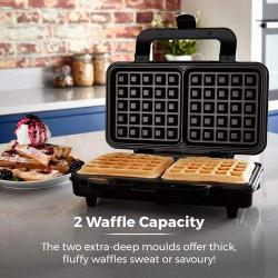 Tower | Deep Fill Waffle Maker,Non-Stick Coated Plates,1000W- deluxe.com.ng