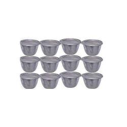 Tower | Moi Moi Plate Container Cups With Cover - 12pcs- deluxe.com.ng
