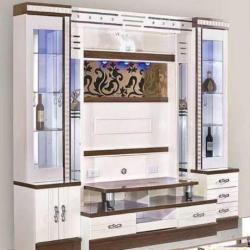 WHITE & BROWN TV STAND (1530)