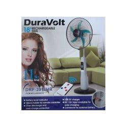 Duravolt 18" Rechargeable Fan With Remote - deluxe.com.ng