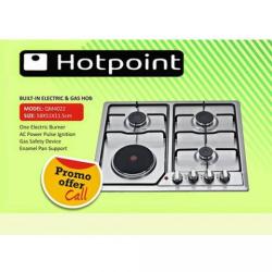 HOTPOINT BUILT IN ELECTRIC & GAS HOB |QM4007| - deluxe.com.ng