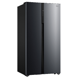 Midea 469L Side by Side Refrigerator HQ-610 WEN BLACK STAINLESS - deluxe.com.ng