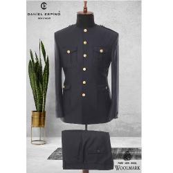 EXECUTIVE DARK GREY TURKEY SUIT WITH ROUND NECK AND GOLDEN BUTTONS| AVAILABLE IN ALL SIZES (DEFAS) (N) - deluxe.com.ng
