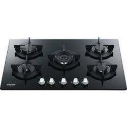 Ariston Hob Cooker | 75cm, Built-In-Hob, 5 Burners Gas-On-Glass, Black Colour – DD751W/A - deluxe.com.ng
