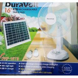 Duravolt 16" Rechargeable Table FaN( Without Solar Panel & Bulb) - deluxe.com.ng