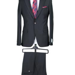 EXECUTIVE BLACK TURKEY SUIT WITH ONE BUTTON-deluxe.com.ng