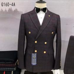 EXECUTIVE DARK BROWN BREASTED TURKEY SUIT WITH GOLDEN BUTTON-deluxe.com.ng