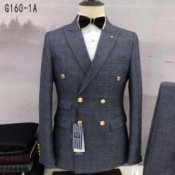 EXECUTIVE GREY BREASTED TURKEY SUIT WITH GOLDEN BUTTON [SWNL]-deluxe.com.ng