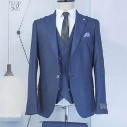 EXECUTIVE LIGHT BLUE 3 PIECE TURKEY SUIT WITH ONE BUTON-deluxe.com.ng