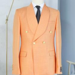 EXECUTIVE ORANGE BREASTED TURKEY SUIT WITH GOLDEN BUTTON