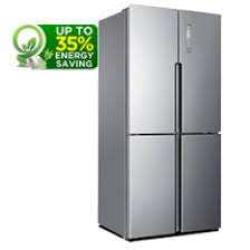 Haier Thermocool Refrigerator Double Door HTF- 456DM6 Silver - deluxe.com.ng