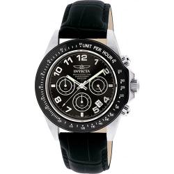 INVICTA 10707 MEN’S SPEEDWAY CHRONOGRAPH BLACK DIAL, LEATHER WATCH