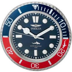 INVICTA 34938 PRO DIVER STAINLESS STEEL BLUE-RED WALL CLOCK 