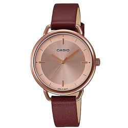 CASIO LTP-E413RL-5ADF WOMEN’S ROSE GOLD CASE BROWN LEATHER MEDIUM WATCH - Deluxe.com.ng