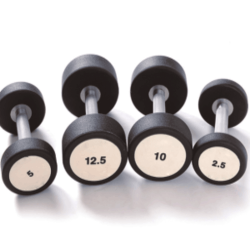 GATEGOLD FITNESS - Rubber dumbbell 5kg (pair)