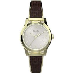 TIMEX T2T316 WOMEN’S MAIN STREET CLASSIC STAINLESS STEEL STRETCH BANGLE SMALL WATCH 